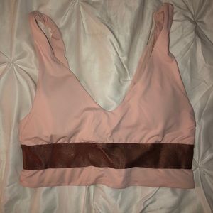 Fabletics Demi Lovato pink sports bra